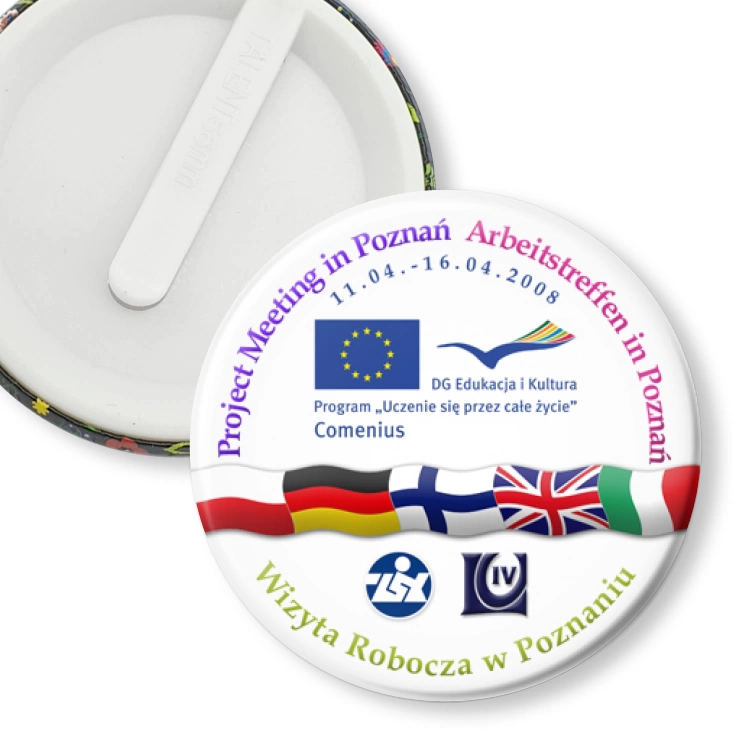 przypinka klips Comenius ZSK LO4 Poznań