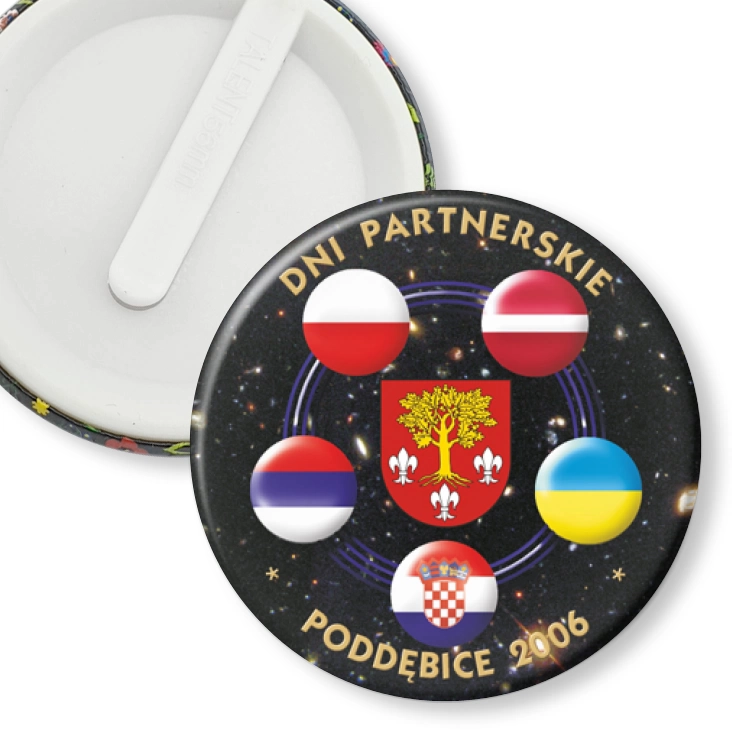 przypinka klips Dni partnerskie - Poddębice 2006