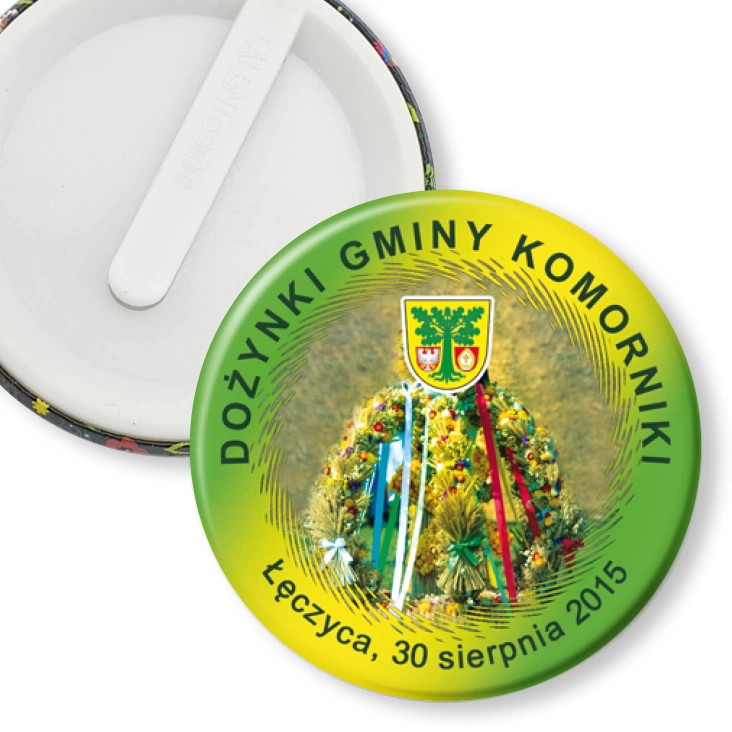 przypinka klips Dożynki Gminy Komorniki 2015