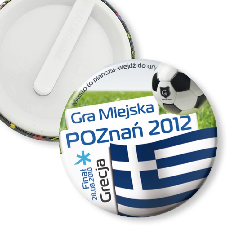 przypinka klips Gra Miejska - Poznań 2012 - Grecja
