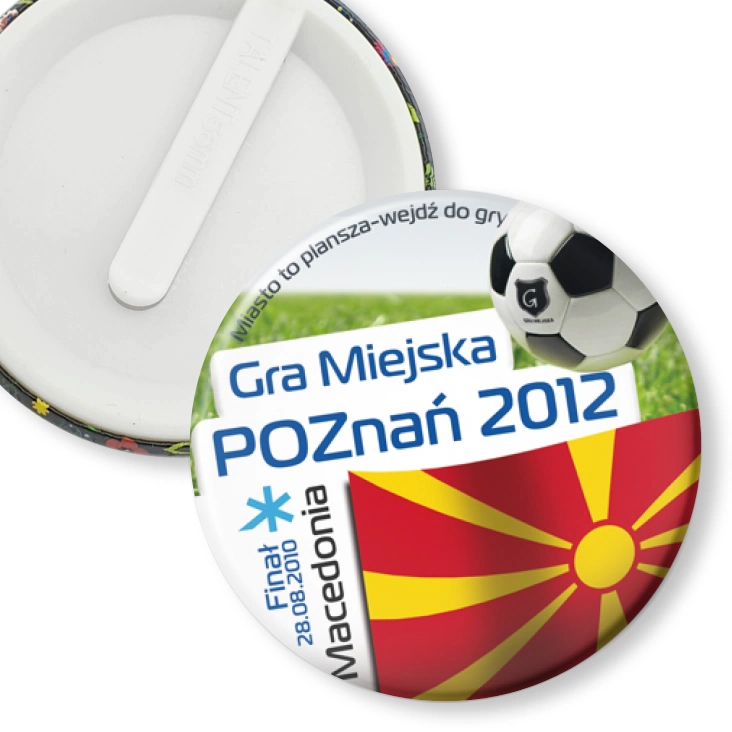 przypinka klips Gra Miejska - Poznań 2012 - Macedonia