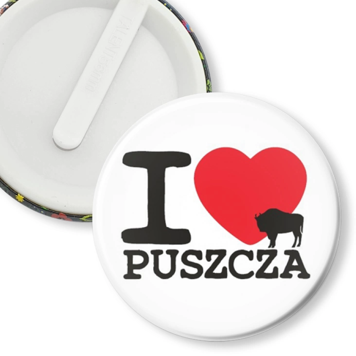 przypinka klips I love Puszcza