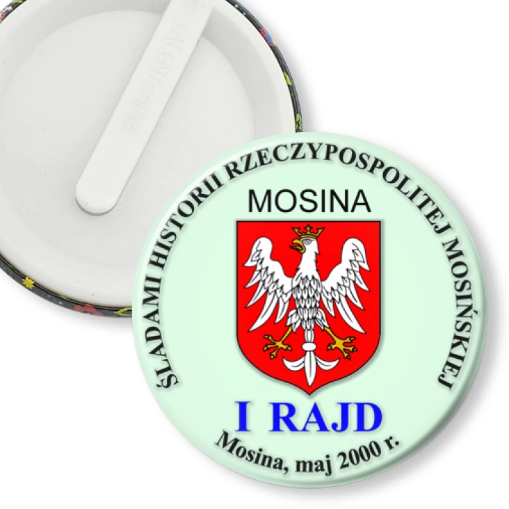 przypinka klips I RAJD - Śladami Historii Rzeczypospolitej Mosińskiej
