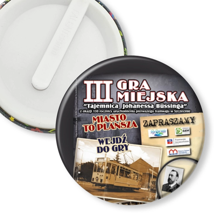 przypinka klips III Gra Miejska w Szczecinie