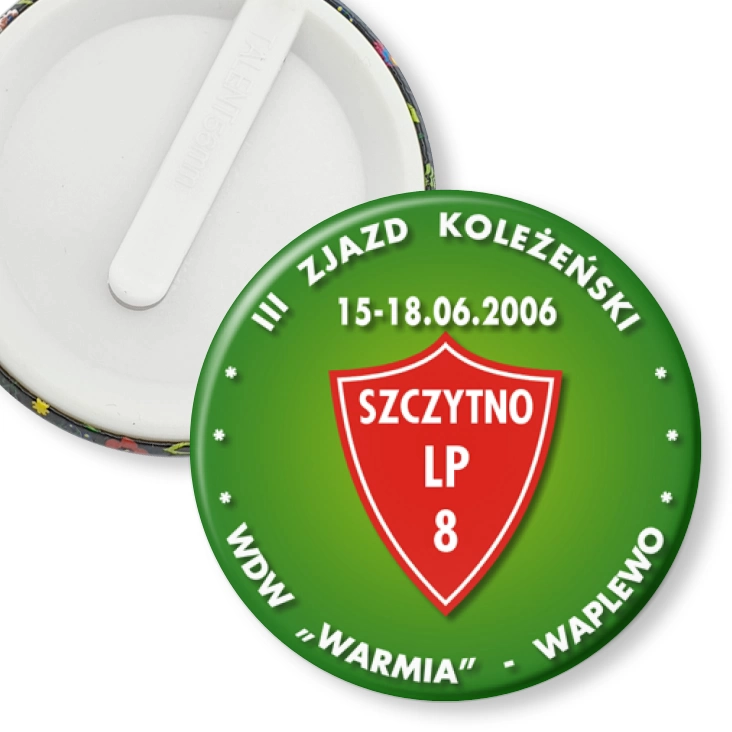 przypinka klips III Zjazd Koleżeński WDW Warmia - Waplewo