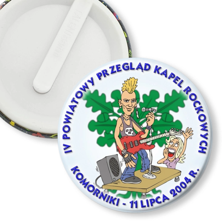 przypinka klips IV Powiatowy Przegląd Kapel Rockowych