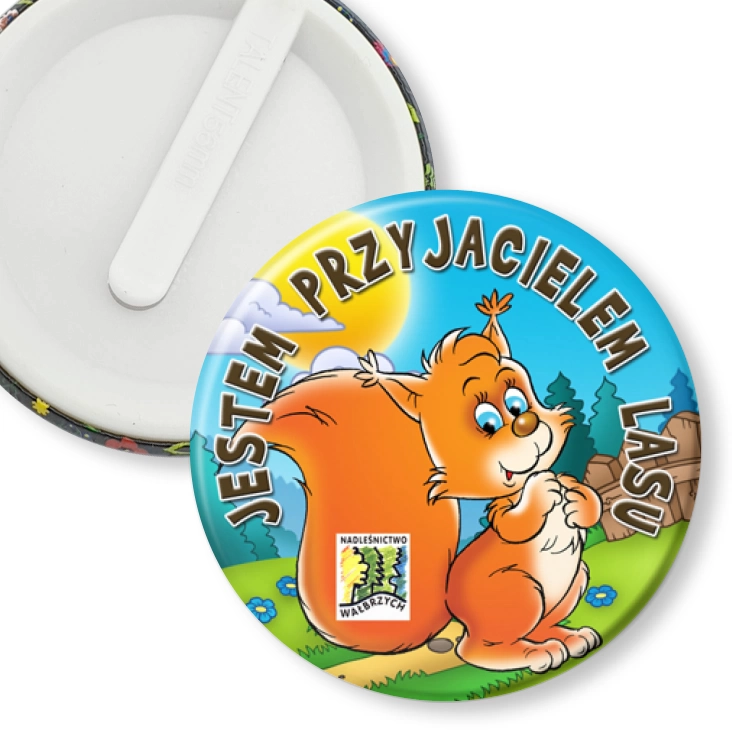 przypinka klips Jestem Przyjacielem Lasu