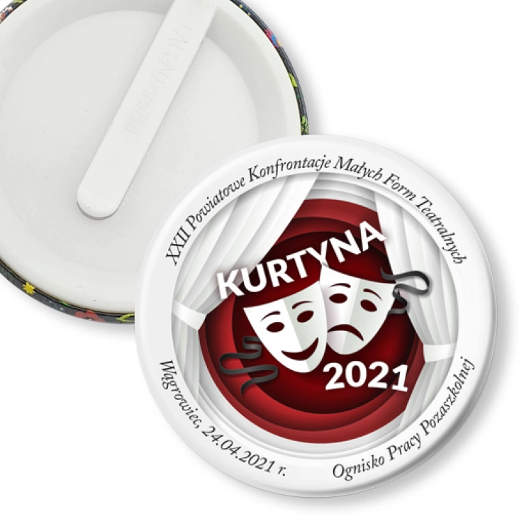 przypinka klips Kurtyna 2021