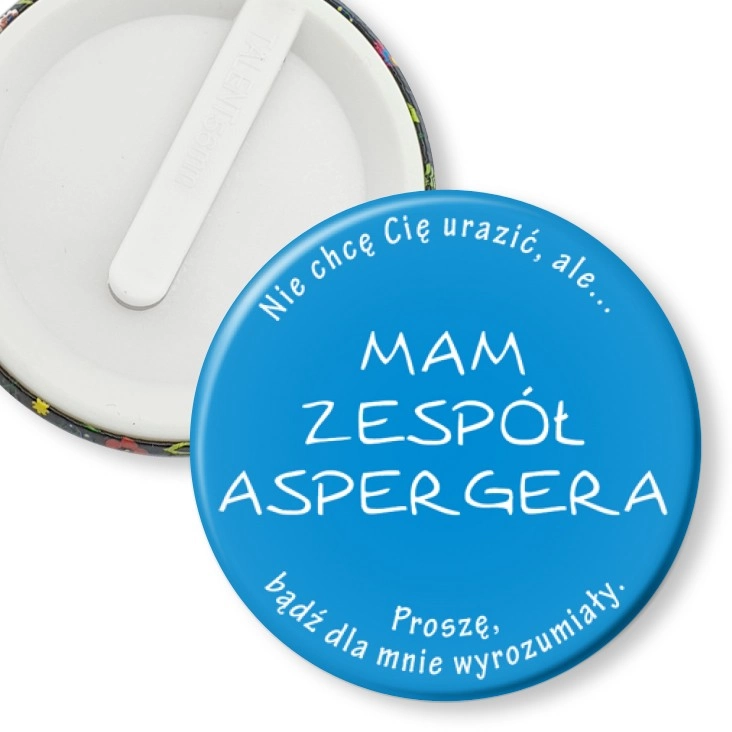 przypinka klips Mam Zespół Aspergera