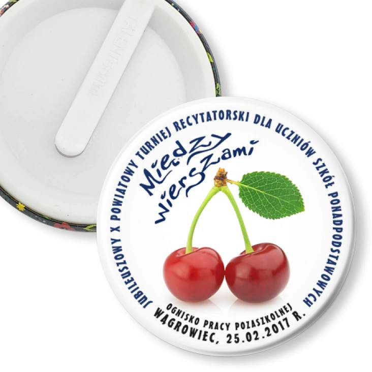 przypinka klips Między Wierszami 2017