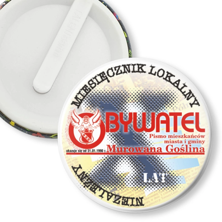 przypinka klips Obywatel - X lat