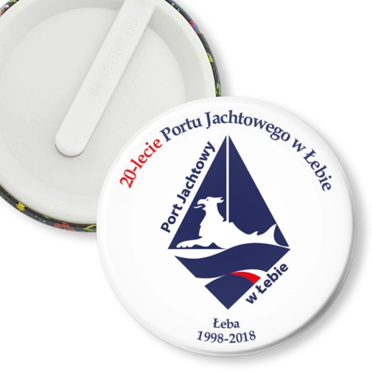 przypinka klips 20-lecie Portu Jachtowego w Łebie