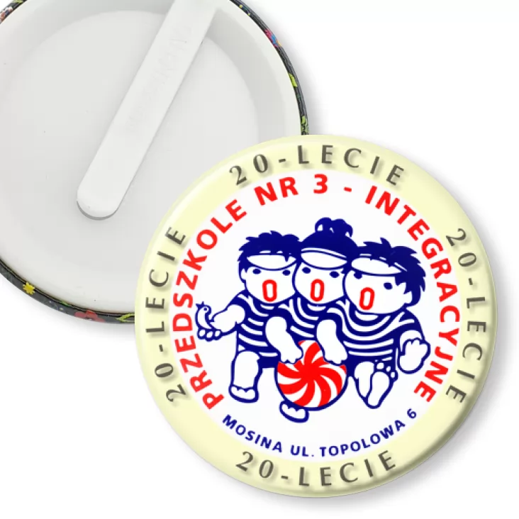 przypinka klips 20-lecie Przedszkola nr 3 - Integracyjnego