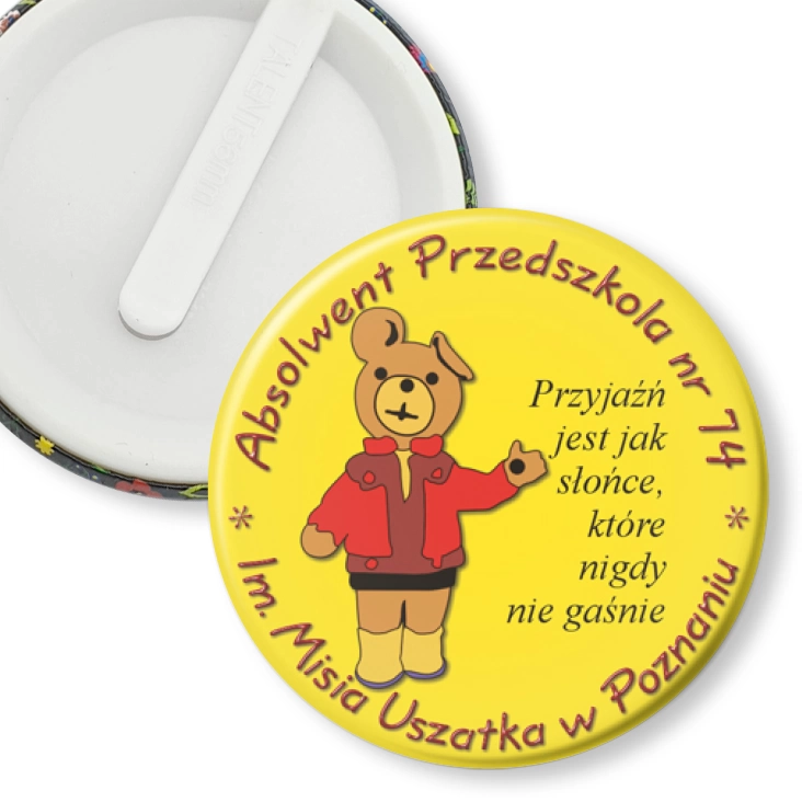 przypinka klips Absolwent przedszkola nr 74