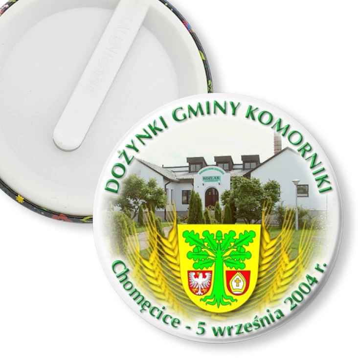 przypinka klips Dożynki Gminy Komorniki 2004