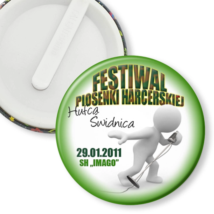 przypinka klips Festiwal Piosenki Harcerskiej - Hufiec Świdnica