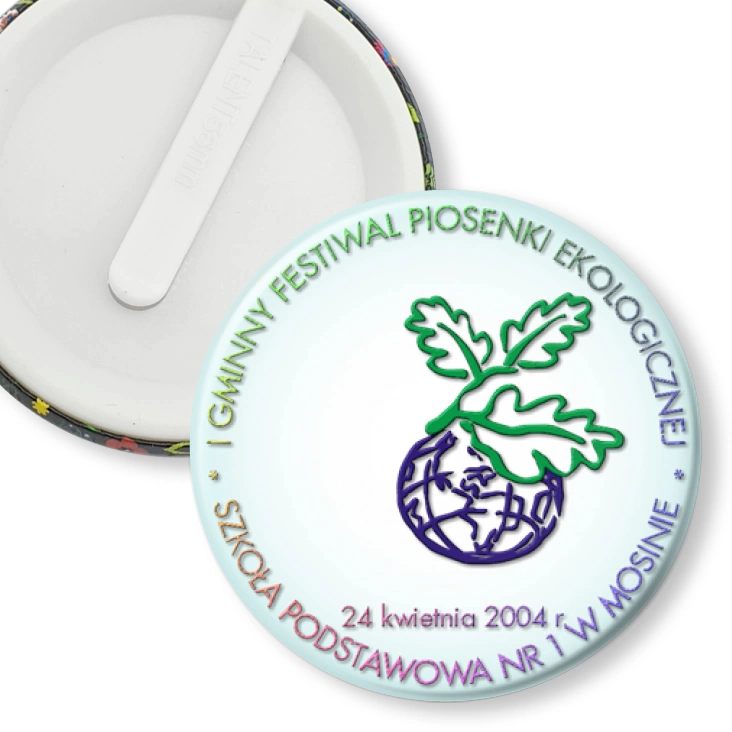 przypinka klips I Gminny Festiwal Piosenki Ekologicznej