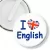 Przypinka klips I Love English