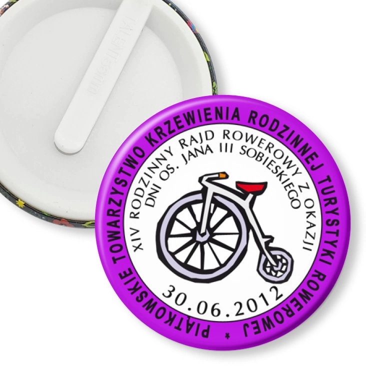 przypinka klips Piątkowo Rodzinny Rajd Rowerowy 2012