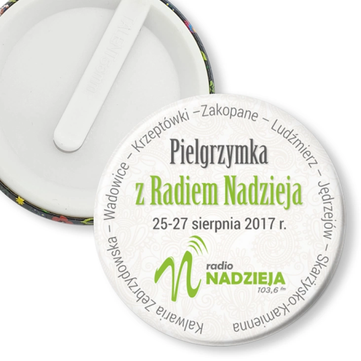 przypinka klips Pielgrzymka z Radiem Nadzieja