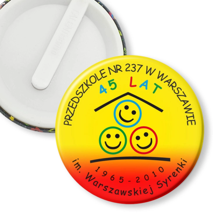przypinka klips Przedszkole nr 237 w Warszawie