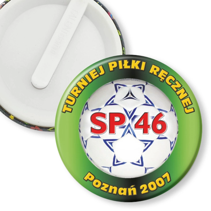 przypinka klips Turniej Piłki Ręcznej w SP 46