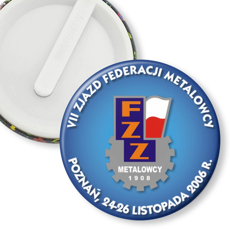 przypinka klips VII Zjazd Federacji Metalowych