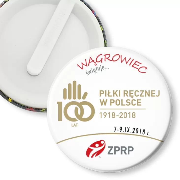 przypinka klips Wągrowiec na stulecie