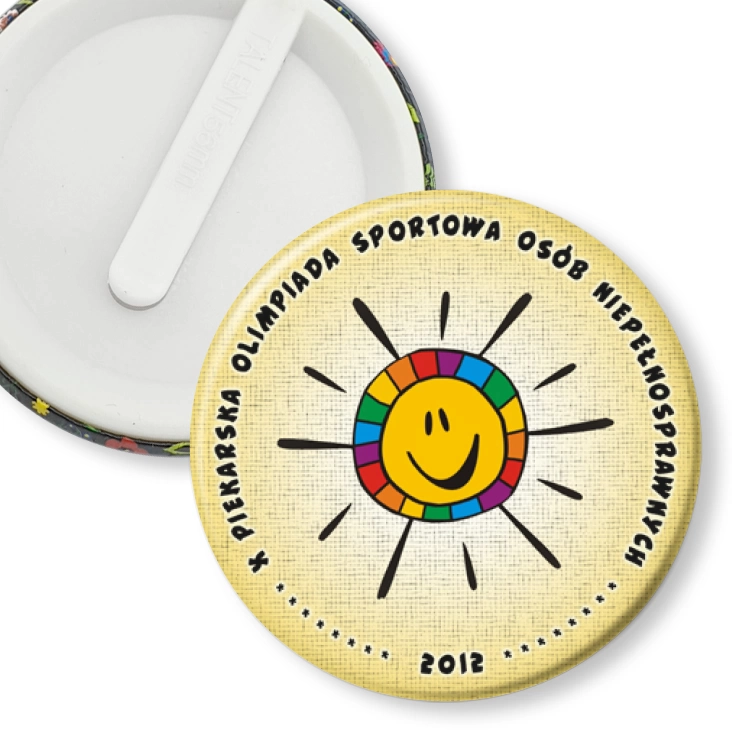 przypinka klips X Piearska Olimpiada Sportowa Osób Niepełnosprawnych 2012