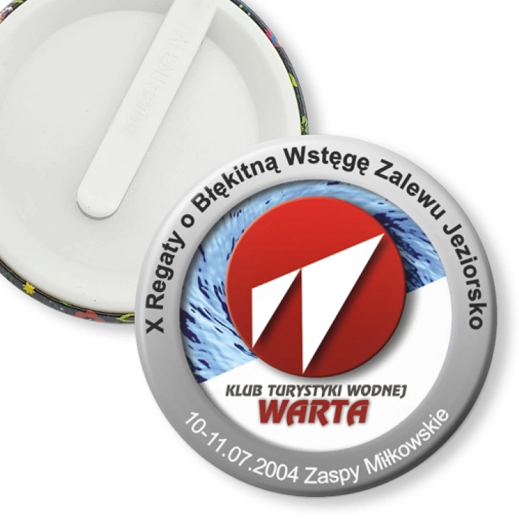 przypinka klips X Regaty o Błękitną Wstęgę Zalewu Jeziorsko