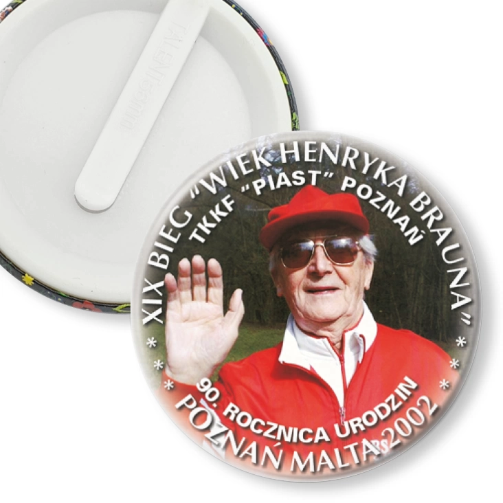 przypinka klips XIX Bieg Wiek Henryka Brauna