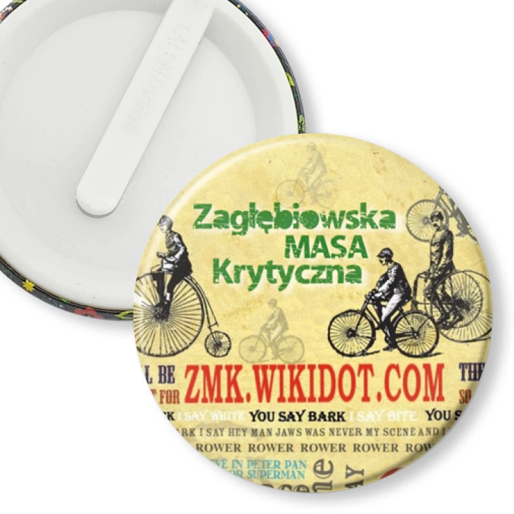 przypinka klips Zagłębiowska Masa Krytyczna