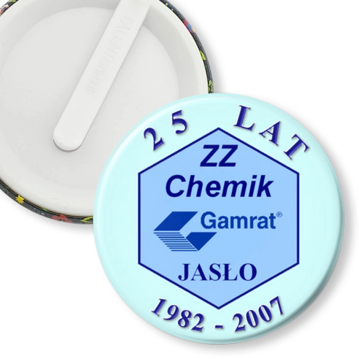 przypinka klips ZZ Chemik Jasło - 25 lat