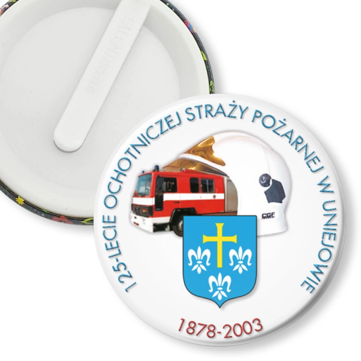 przypinka klips 125-lecie OSP w Uniejowie
