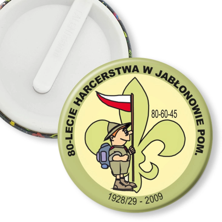 przypinka klips 80-lecie Harcerstwa w Jabłonowie Pom.