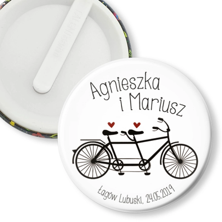 przypinka klips Agnieszka i Mariusz