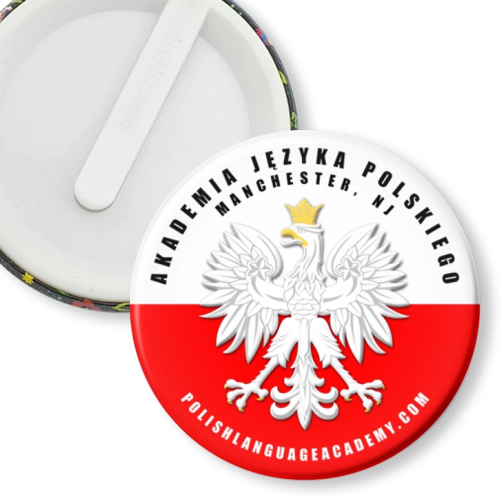 przypinka klips Akademia Języka Polskiego