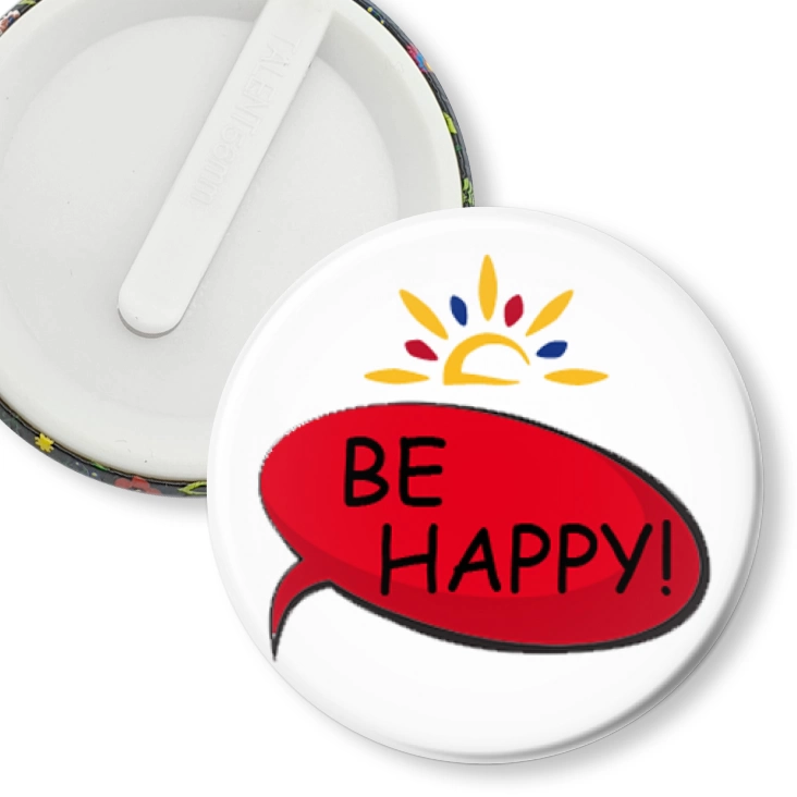 przypinka klips Be happy!