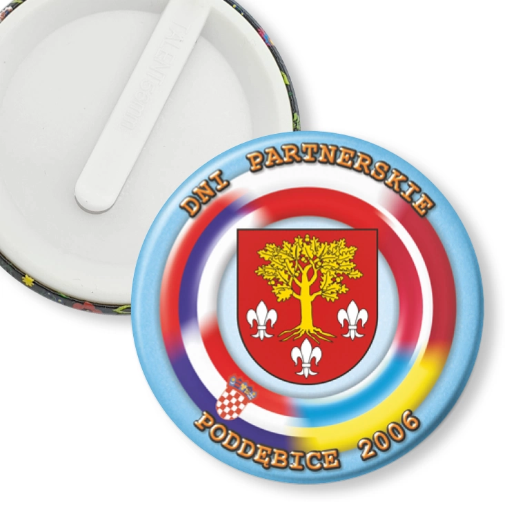 przypinka klips Dni partnerskie - Poddębice 2006
