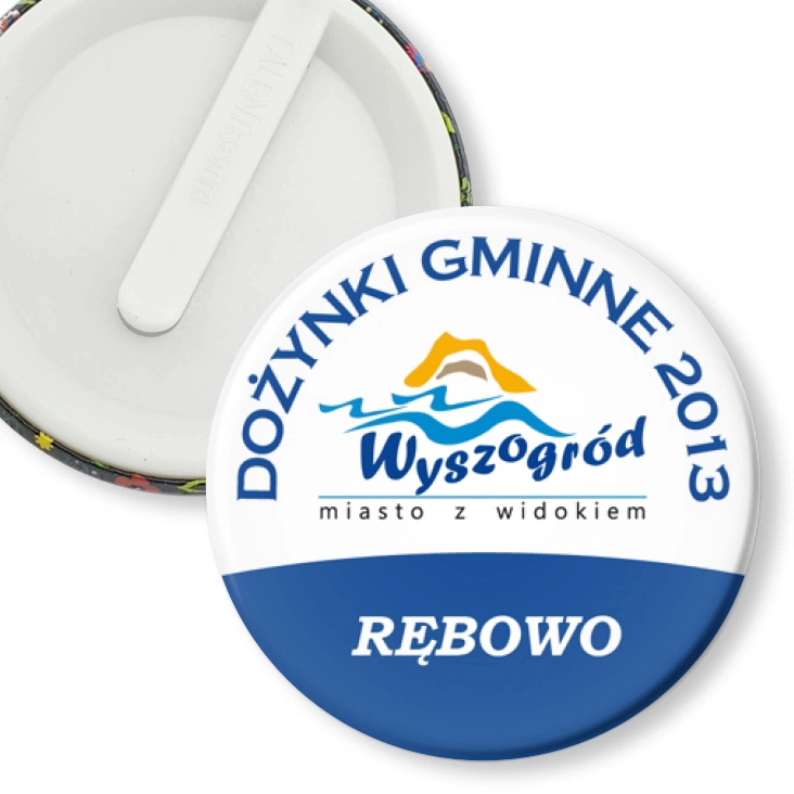 przypinka klips Dożynki Gminne - Rębowo 2013