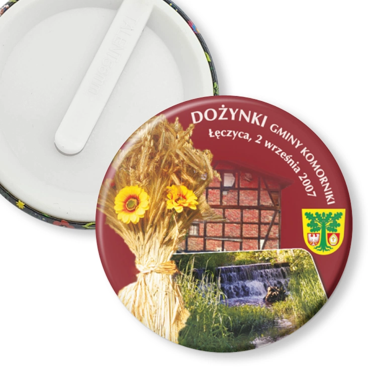 przypinka klips Dożynki Gminy Komorniki 2007