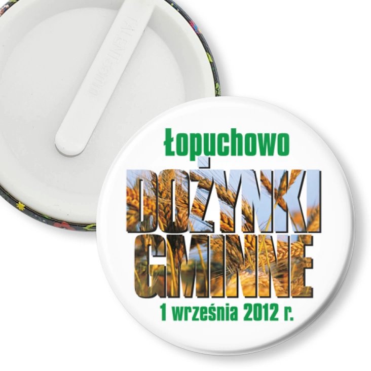 przypinka klips Dożynki 2012 Łopuchowo