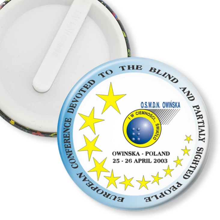 przypinka klips European Conference Devoted To The Blind And Partialy Sighted People