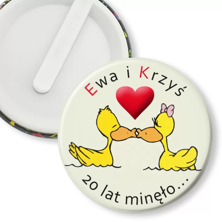 przypinka klips Ewa i Krzyś
