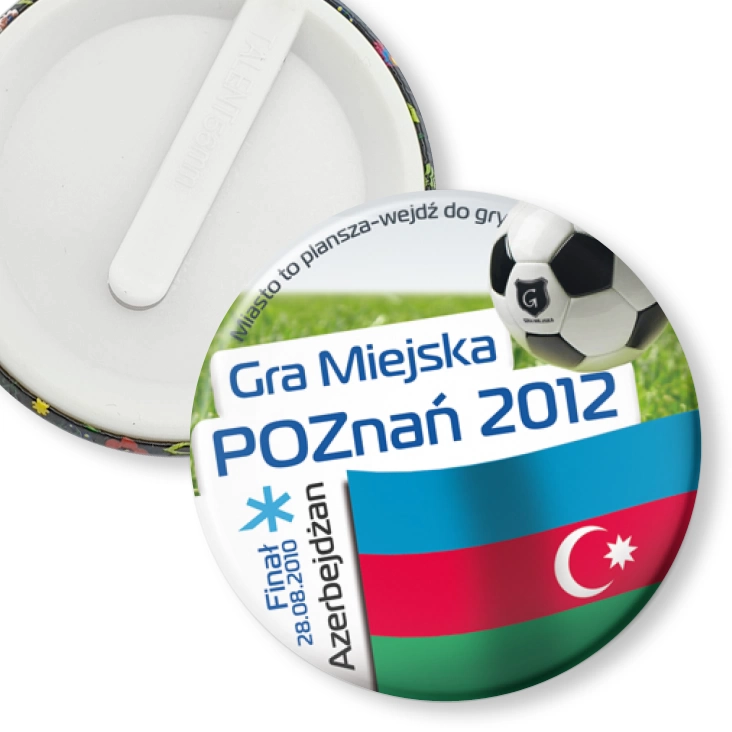 przypinka klips Gra Miejska - Poznań 2012 - Azerbejdżan