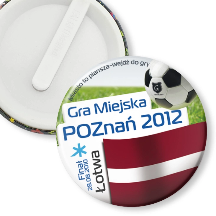 przypinka klips Gra Miejska - Poznań 2012 - Łotwa