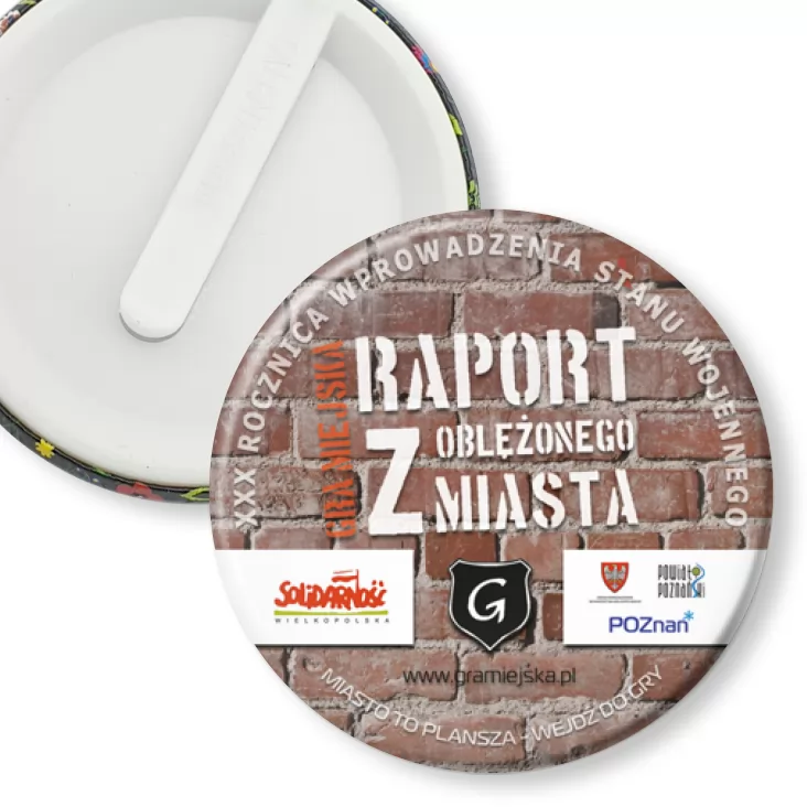przypinka klips Gra Miejska - Raport z oblężonego miasta
