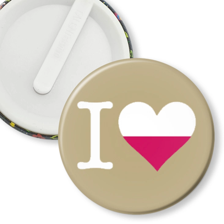 przypinka klips I love poland