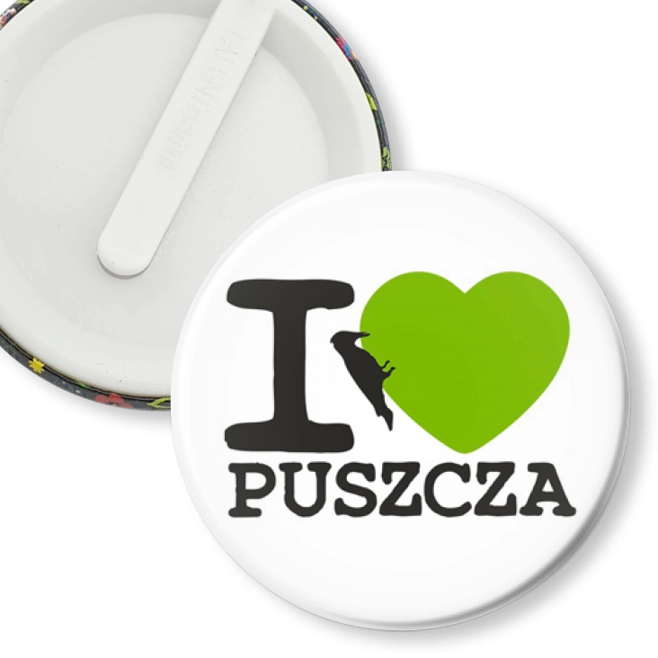 przypinka klips I love Puszcza