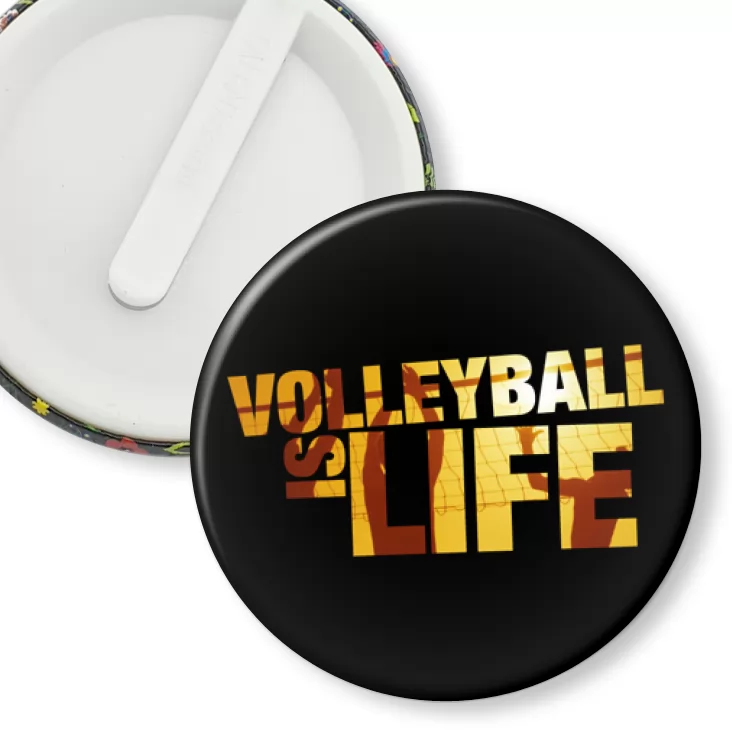 przypinka klips I love volleyball